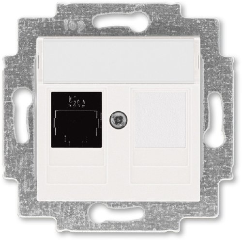 Розетка компьютерная без рамки ABB EPJ Levit 1-м. RJ45 5e жемчуг картинка